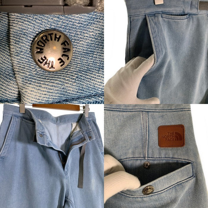 THE NORTH FACE PURPLE LABEL ノースフェイスパープルレーベル Denim Field Pants デニムフィールドパンツ ダブルニー ライトブルー NT5001N Size 34 福生店