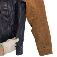 glamb グラム レザージャケット ネイビー ブラウン GB0318 / JKT05 Size 4 福生店