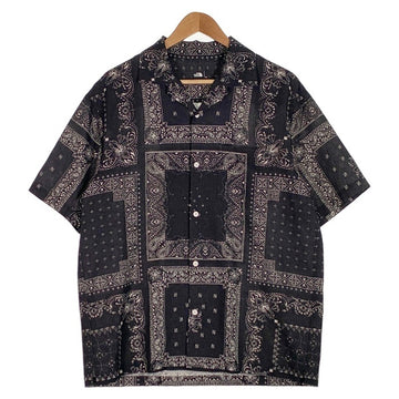 THE NORTH FACE ノースフェイス ザ　ノースフェイス CLIMBING SUMMER SHIRT バンダナ柄 サマーシャツ 半袖 ブラック NR21931 Size XL 福生店