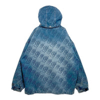 PELLE PELLE ペレペレ ジャカード ジップアップ デニムパーカー ジャケット インディゴ Size XXL 瑞穂店