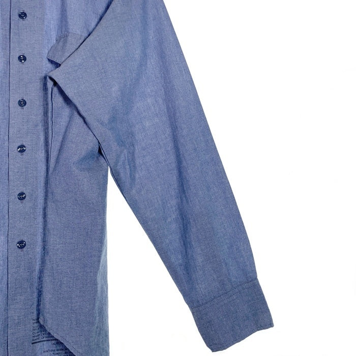 90's U.S. NAVY 米海軍  ミリタリー 長袖 シャンブレー シャツ ライトブルー 8405-01-074-4907 Size L 福生店