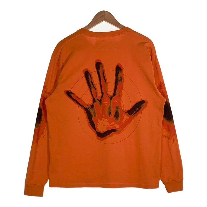 GENTLEFULLNESS ジェントルフルネス プリント ロングスリーブTシャツ オレンジ Size XL 福生店