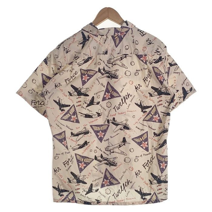 BUZZ RICKSONS バズリクソンズ 第12空軍 プリント オープンカラーシャツ 半袖 オフホワイト BR39323 Size L 福生店