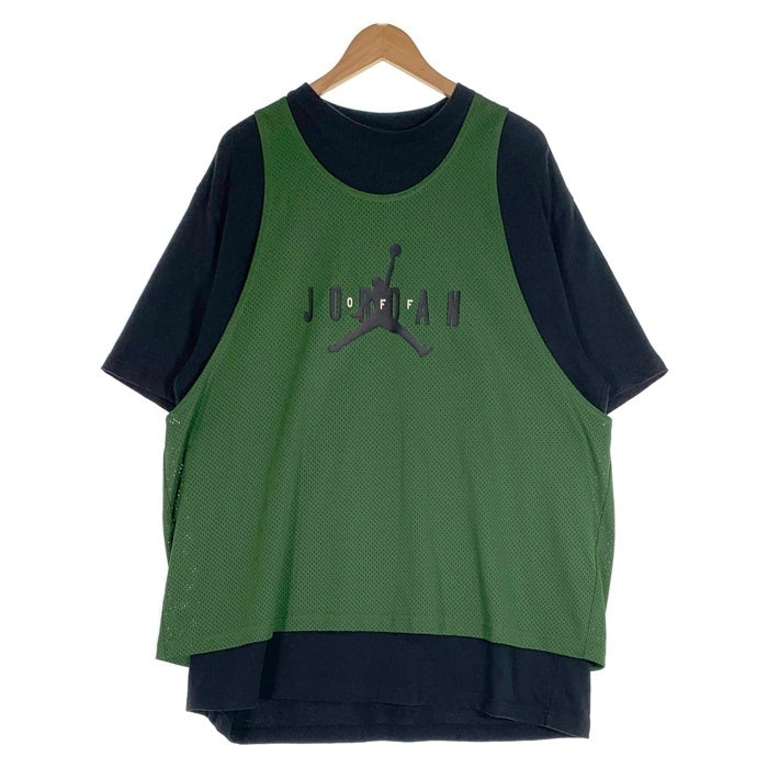 JORDAN BRAND ジョーダンブランド OFF-WHITE オフホワイト メッシュタンクトップレイヤードTシャツ ブラック グリーン CV3524-361 Size XXL 福生店
