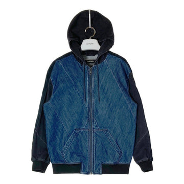 DIESEL ディーゼル デニム 切り替え ジャケット ブルゾン パーカー ブルー sizeS 瑞穂店