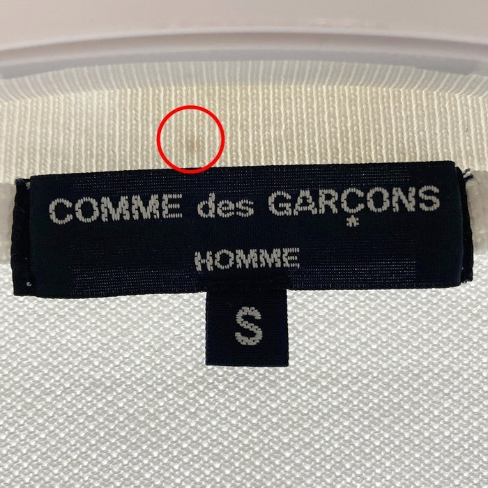 COMME des GARCONS HOMME コムデギャルソンオム ストライプ パッチワーク 半袖ポロシャツ ホワイト sizeS 瑞穂店