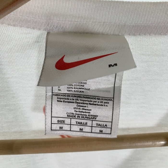 00's NIKE ナイキ 100％ ORANJE KNVB プリントTシャツ ホワイト ハンガリー製 Size M 福生店