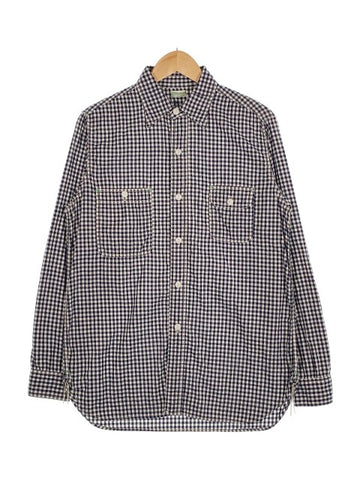 Everwear ギンガムチェック ワークシャツ MASTERPIECE マスターピース ネイビー ホワイト Size M 福生店