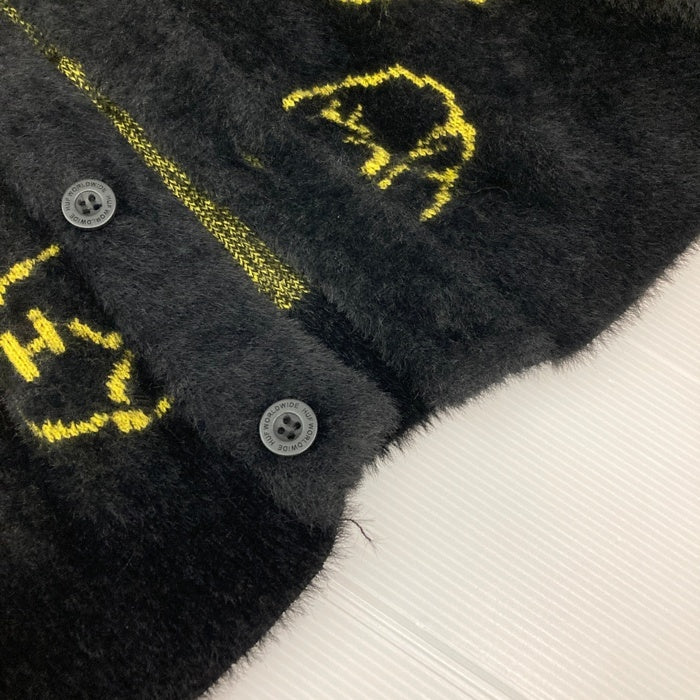 HUF ハフ BLAH KNIT CARDIGAN ニットカーディガン ブラックxイエロー sizeM 瑞穂店