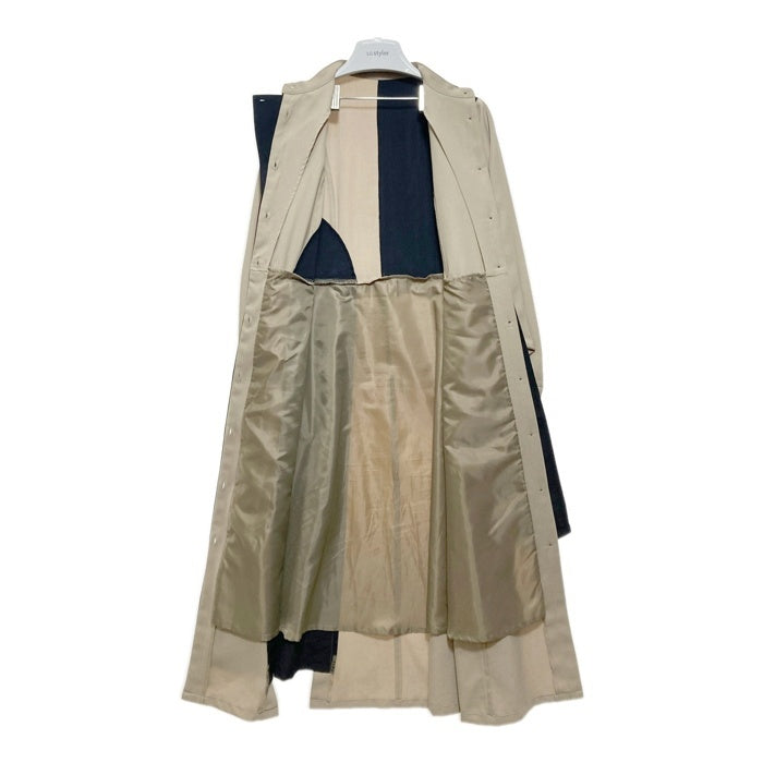 UNITED TOKYO ユナイテッドトウキョウ アシンメトリー テーラーシャツワンピース ベージュ ブラック 142110003 Size 2 瑞穂店