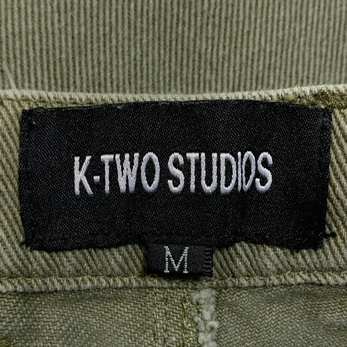 K-TWO STUDIOS Flared Cargo フレアカーゴパンツ 裾ファスナー オリーブ Size M 福生店