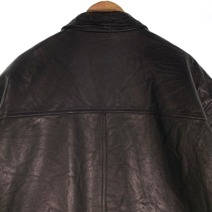 M エム used wash leather car coat ユーズドウォッシュ レザーカーコート ジャケット 中綿 ブラック M-JK-07 Size F 福生店
