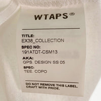 WTAPS ダブルタップス 19SS 191ATDT-CSM13 GPS DESIGN TEE デザイン Tシャツ ホワイト size01 瑞穂店