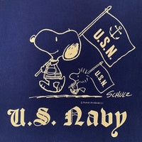 BUZZ RICKSON'S バズリクソンズ Peanuts U.S.N. スヌーピー プリントTシャツ ネイビー Size M 福生店
