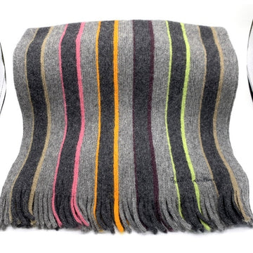 Paul Smith ポールスミス ウール マフラー グレー マルチストライプ 福生店