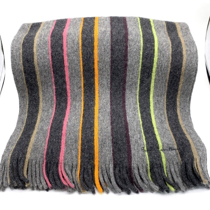 Paul Smith ポールスミス ウール マフラー グレー マルチストライプ 福生店
