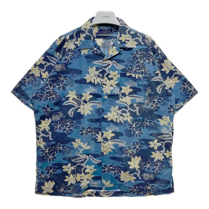 POLO SPORT ポロスポーツ ラルフローレン コットン オープンカラーシャツ アロハ ハイビスカス ブルー Size XL 瑞穂店