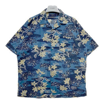 POLO SPORT ポロスポーツ ラルフローレン コットン オープンカラーシャツ アロハ ハイビスカス ブルー Size XL 瑞穂店