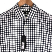 BANANA REPUBLIC バナナリパブリック CAMDEN FIT コットンチェックシャツ 長袖 ホワイト ブラック Size M 福生店