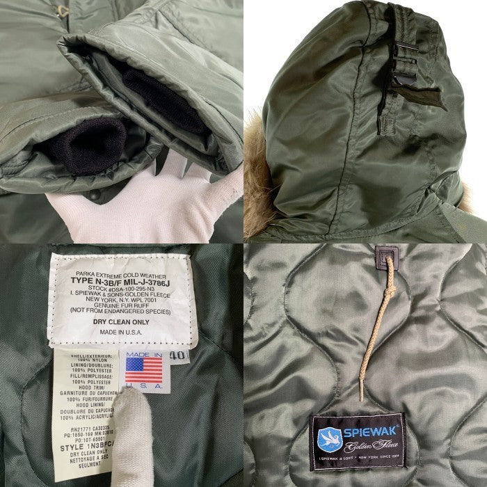 SPIEWAK スピワック N-3B フライトジャケット ミリタリー オリーブ USA製 Size 40 福生店