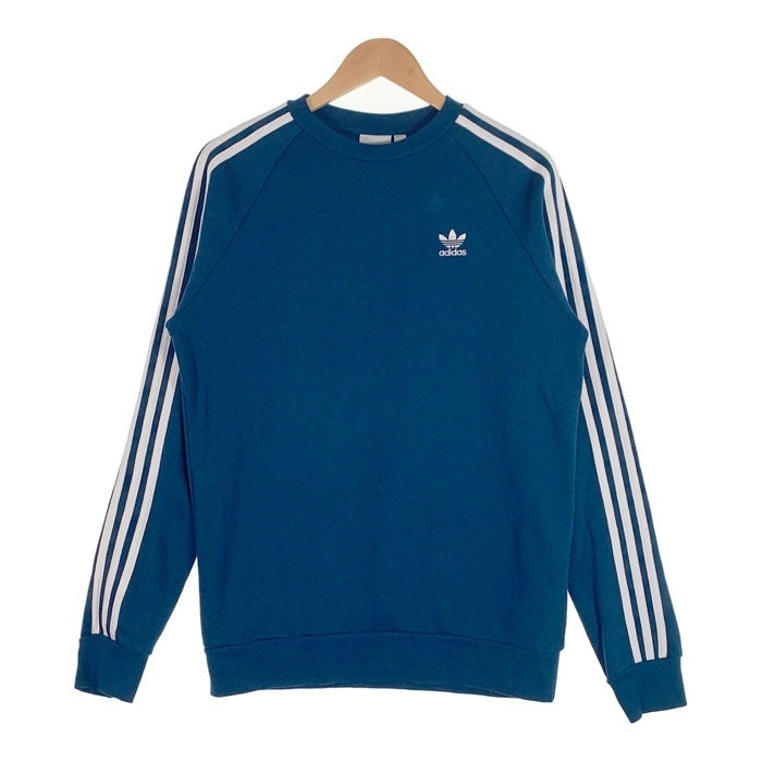 adidas アディダス スリーストライプ クルーネックスウェットトレーナー ブルー DV1554 Size JP M 福生店