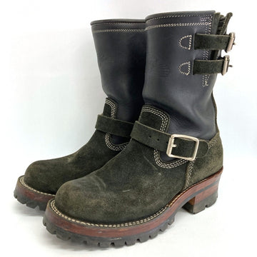 ZERROWS ゼローズ TYPE ONE 2015 Vibram#100 スウェード切替 エンジニアブーツ ブラック size8.5 瑞穂店