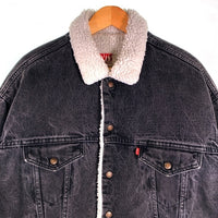 80`s Levi`s リーバイス ブラックデニム ボアジャケット USA製 70609 0270 Size XL 福生店
