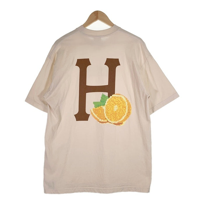 HUF ハフ MIDNIGHT ORGANIC H TEE プリントTシャツ ナチュラル Size L 福生店