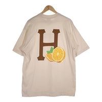 HUF ハフ MIDNIGHT ORGANIC H TEE プリントTシャツ ナチュラル Size L 福生店