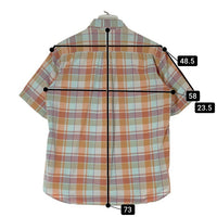 STUSSY ステューシー チェック 半袖シャツ オレンジ sizeM 瑞穂店