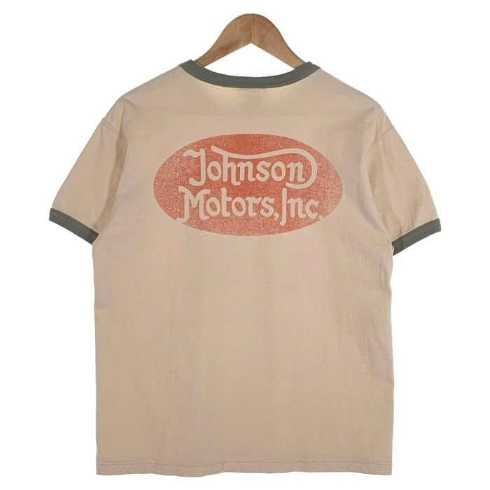 TOYS McCOY トイズマッコイ ジョンソンモータース ウッディウッドペッカー リンガーTシャツ ベージュ Size L 福生店