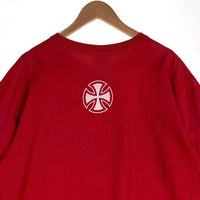00's INDEPENDENT インデペンデント プリントTシャツ レッド アイアンクロス Size XXL 福生店