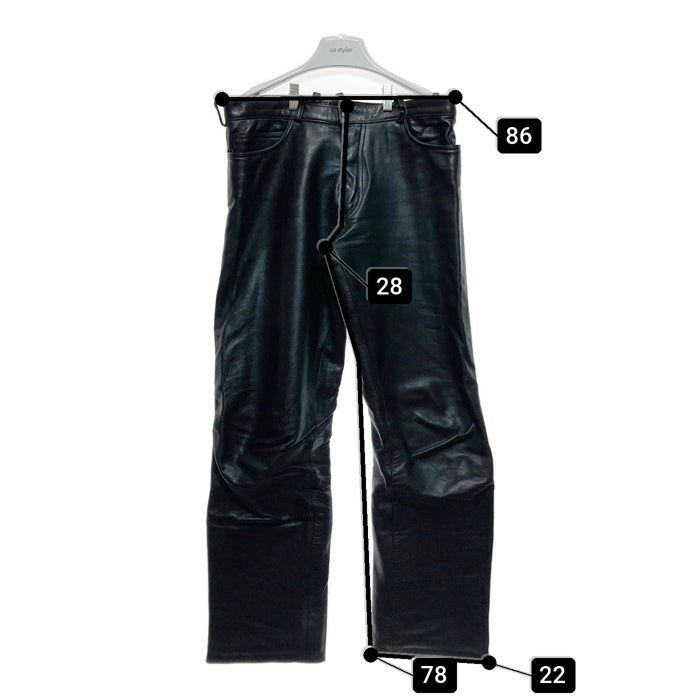 BRANDED GARMENTS ブランデッドガーメンツ レザーパンツ ストレート ブラック Size 34 瑞穂店