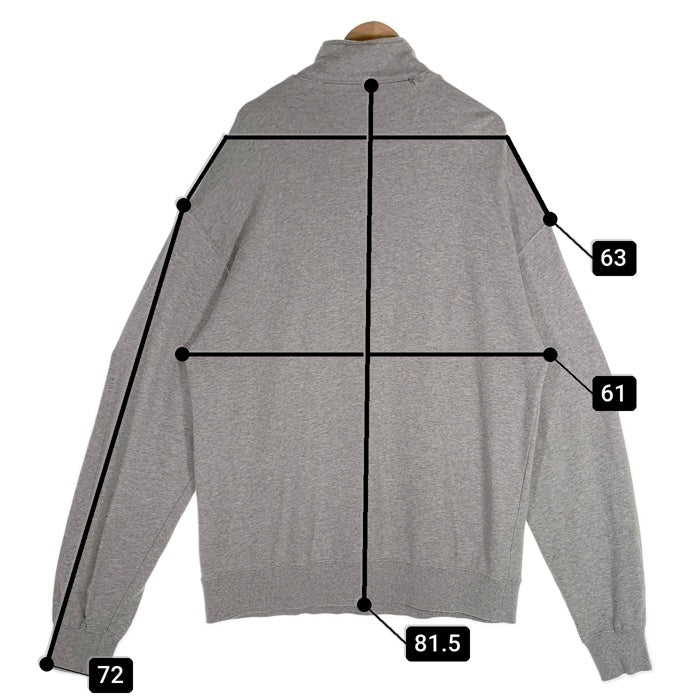 HUF ハフ コットン ハーフジップ スウェット グレー Size L 福生店