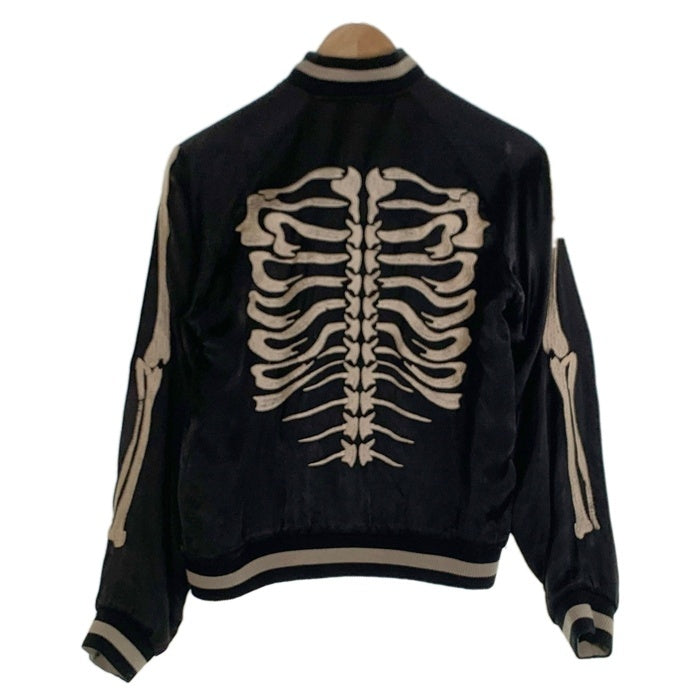 Back Street Crawler バックストリートクラウラー REVERSIBLE SKULL SOUVENIR JACKET ジップアップ  リバーシブル スカル スーベニア ジャケット スカジャン ブラック ベージュ 52133301 Size S 福生店