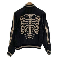 Back Street Crawler バックストリートクラウラー REVERSIBLE SKULL SOUVENIR JACKET ジップアップ  リバーシブル スカル スーベニア ジャケット スカジャン ブラック ベージュ 52133301 Size S 福生店