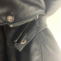 Liugoo Leathers リューグーレザーズ ラムレザー ロングダウンコート ジャケット ファー ブラック Size L 瑞穂店