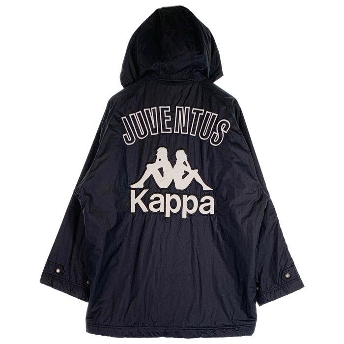 Kappa カッパ Juventus ユベントス ナイロン ベンチコート 中綿ジャケット ブラック Size M 福生店