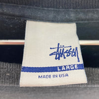 STUSSY ステューシー USA製 シャネルロゴ モノグラム ロンT ネイビー sizeL 瑞穂店