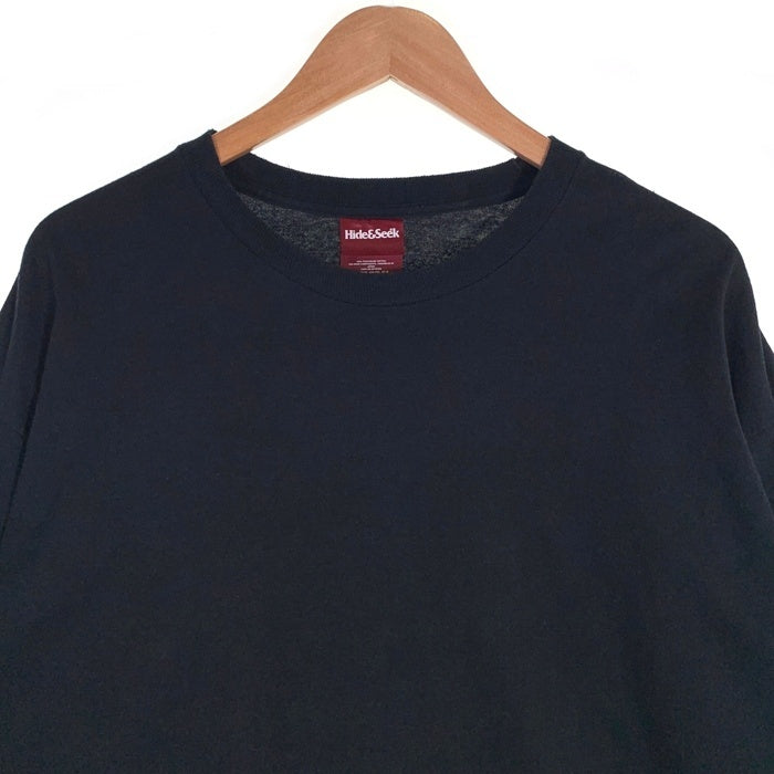 HIDE AND SEEK ハイドアンドシーク 30th L/S Tee 30周年 ロングスリーブ 長袖 Tシャツ ブラック ブルー Size XL 福生店