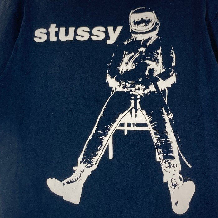 STUSSY ステューシー × champion チャンピオン 宇宙飛行士 Tシャツ ネイビー sizeL 瑞穂店