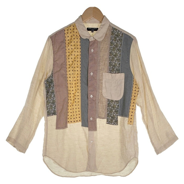 COMME des GARCONS HOMME コムデギャルソンオム リネン マルチパッチワークシャツ 長袖 オフホワイト HS-B039 AD2016 Size M 福生店