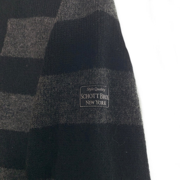 Schott ショット Cardigan カーディガン ブラック グレー 3144011 Size S 福生店