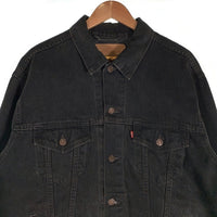 90's Levi's リーバイス 70507-4159 ブラックデニムトラッカージャケット 後染め トップ裏715 USA製 size L 福生店
