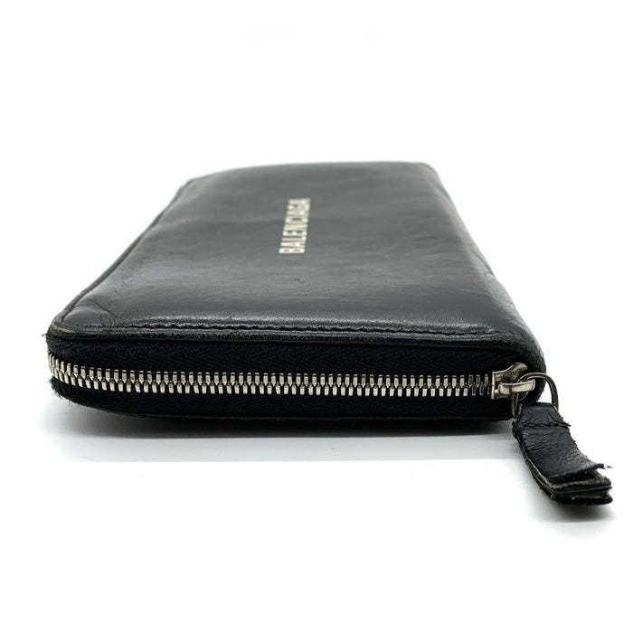 BALENCIAGA バレンシアガ ラウンドファスナー レザーウォレット 長財布 ブラック 661935 福生店