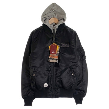 glamb グラム ALPHA アルファ MA-1 フライトジャケット スウェットフード ブラック GB15WT/JKT20 Size L 福生店