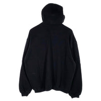 80's STUSSY ステューシー プルオーバースウェットパーカー 胸ポケットロゴ刺繡 ブラック 裏起毛 USA製 黒タグ オールド 短丈ボックス Size L 福生店