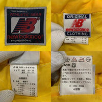 new balance ニューバランス ロゴ刺繡 ダウンジャケット イエロー ブラック ポリエステル ナイロン NB-66440 Size L 福生店