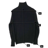 ANDERSEN ANDERSEN アンデルセンアンデルセン タートルネック ハイネック ウール リブニットセーター ブラック フィンガーホール Size XS 福生店