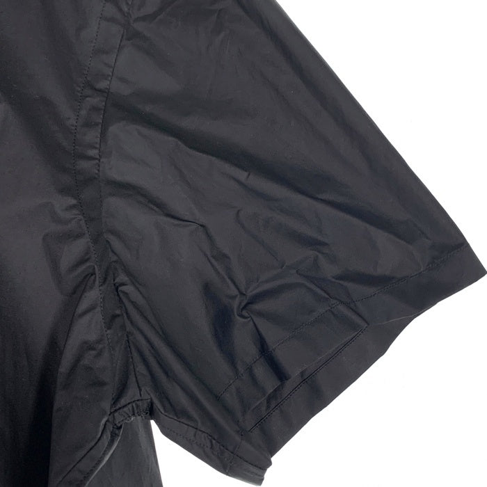 PRADA プラダ 比翼 ショートスリーブシャツ 半袖 ブラック ボタン マジックテープ コットン ナイロン ポリウレタン Size 42 福生店